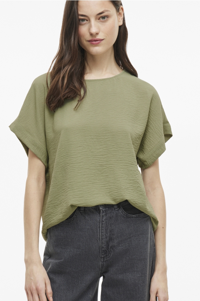 VIJOSA S/S TOP - NOOS 14101663 OIL GREEN